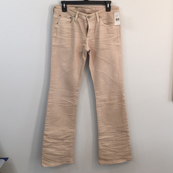 Ag Adriano Goldschmied Denim - AG Adriano Goldschmied Angel Boot Cut Tan Jeans 29